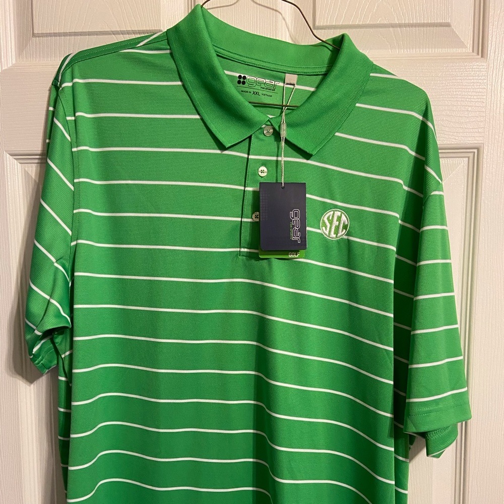Green Collared Shirt with SEC Logo